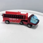 Hot Wheels Vintage Redline The Heavyweights Fire Truck Red White Interior