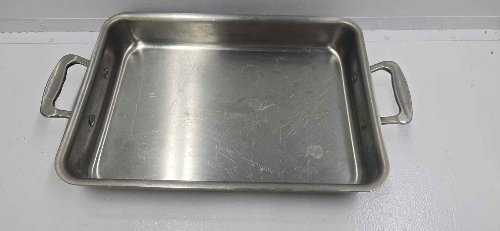 Americraft Kitchen Craft Stainless Steel Roasting Pan Bake & Roast 9" x13" USA