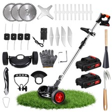 Cordless Lawn Mower Handheld Electric Grass Trimmer Adjustable Length GardenTool