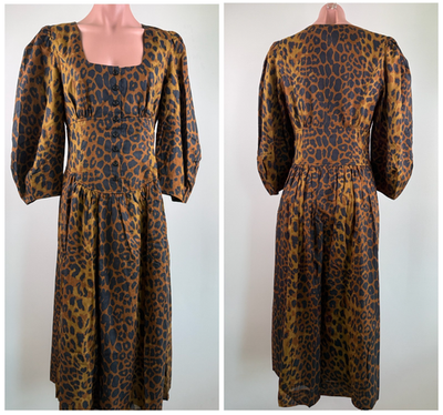 Tuckernuck Leopard Animal Print Graciela Long Sleeve Midi Dress Brown Sz 4 NWT | eBay Tuckernuck Leopard Animal Print Graciela Long Sleeve Midi Dress Brown Sz 4 NWT | eBay