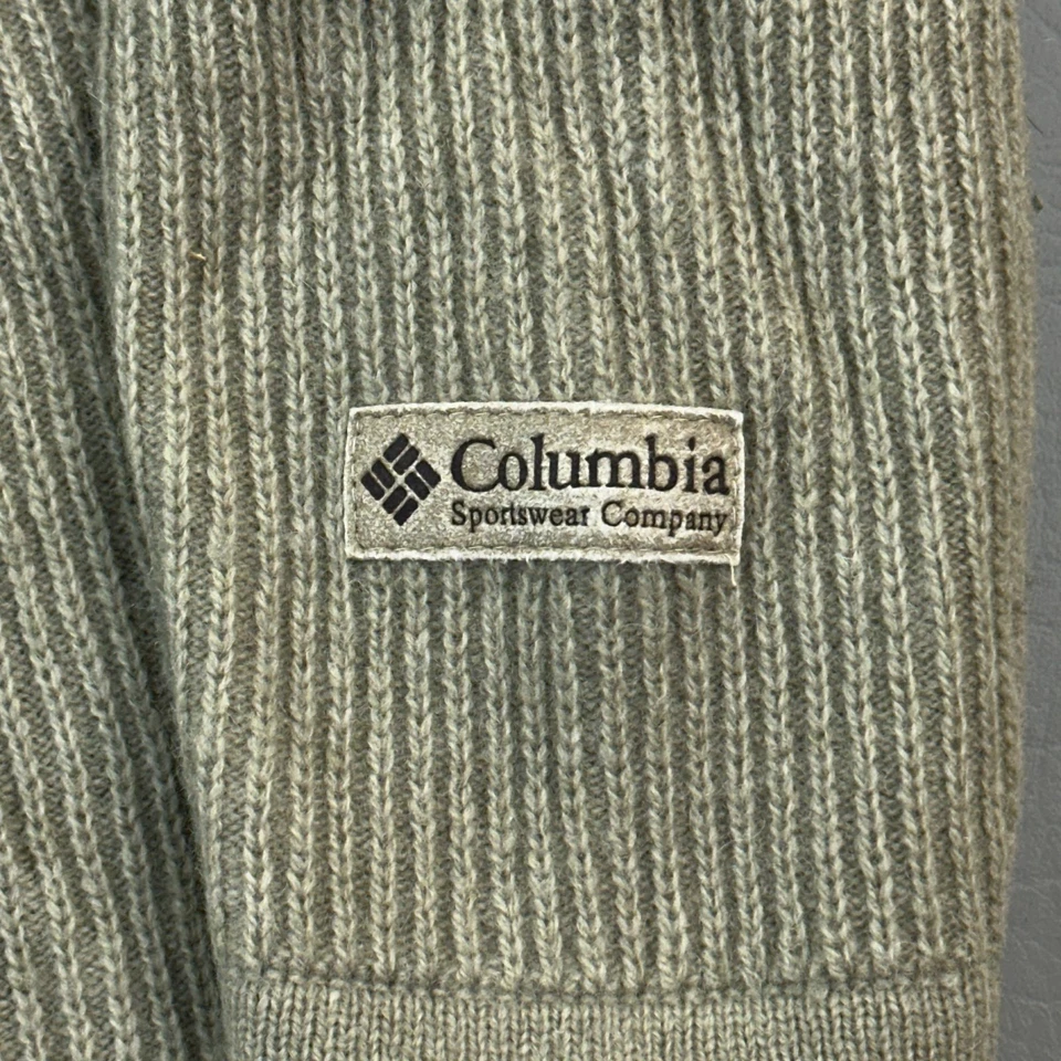 Suéter Columbia de Colección Para Hombres Grande Mezcla de Lana Merino Acanalado Cuello Redondo Pullover Foto 4 de 4