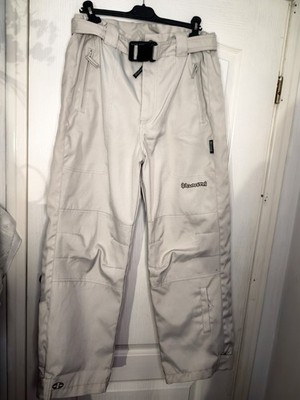 Vtg Brunotti Men's Ski Pants Snow Pants  Light Gray Belt Size M