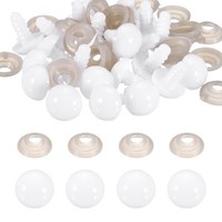 20Er Pack WeißE 10Mm Sicherheitsaugen FüR Plastik Mit Unterlegscheiben