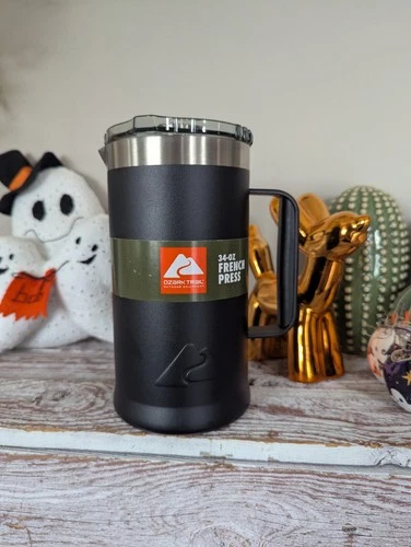 Ozark Trail NEW Black Insulated French Press Coffee Maker Stainless Steel 6 Cups