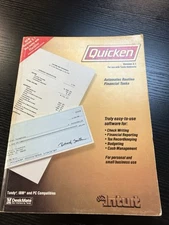 Vintage INTUIT 1989 QUICKEN manual Version 2.1 for Tandy DeskMate