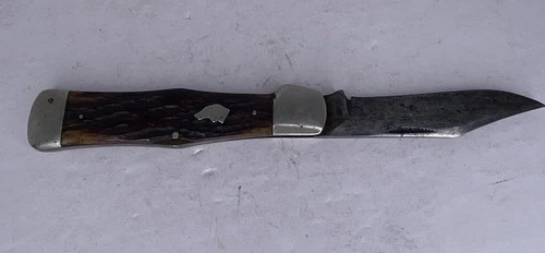 Vtg WESTERN STATES DOG HEAD COKE BOTTLE Folding Pocket Knife