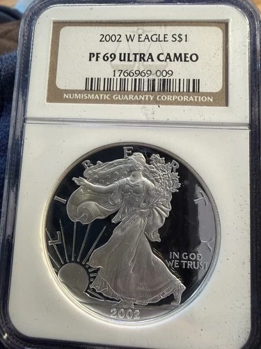 2002-W American Eagle NGC PF-69 Ultra Cameo Bullion-0.999 Silver 1 Oz Coin