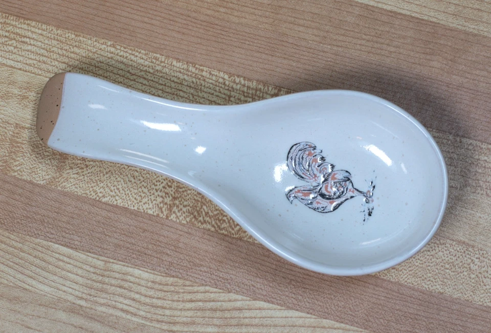 Chicken Rooster Ceramic Spoon Rest Rustic Country Road Spectrum Designz - Image 3 of 4