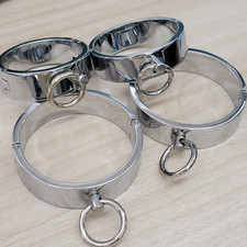 Metal Wristband Handcuffs Ankle Cuff Bracelet Restraints Gear BDSM Bondage Play