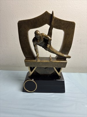 Gymnastics Trophy Mounted On Black Base 6 1/2 Inches Item no RFA-3832
