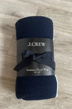 NEW JCrew Oversized Cashmere Wrap Scarf Travel Scarf/Wrap 100% Cashmere Navy