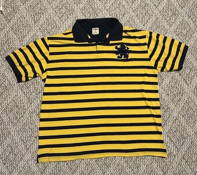 Y2K Street Ware PJ Mark Polo Lion #9 Fighting Lion Yellow & Navy