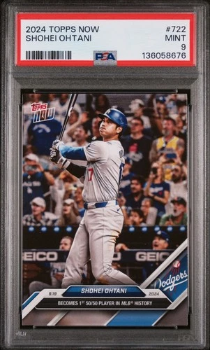 2024 Topps Now Shohei Ohtani #722 1st 50/50 Player in MLB History PSA 9 MINT
