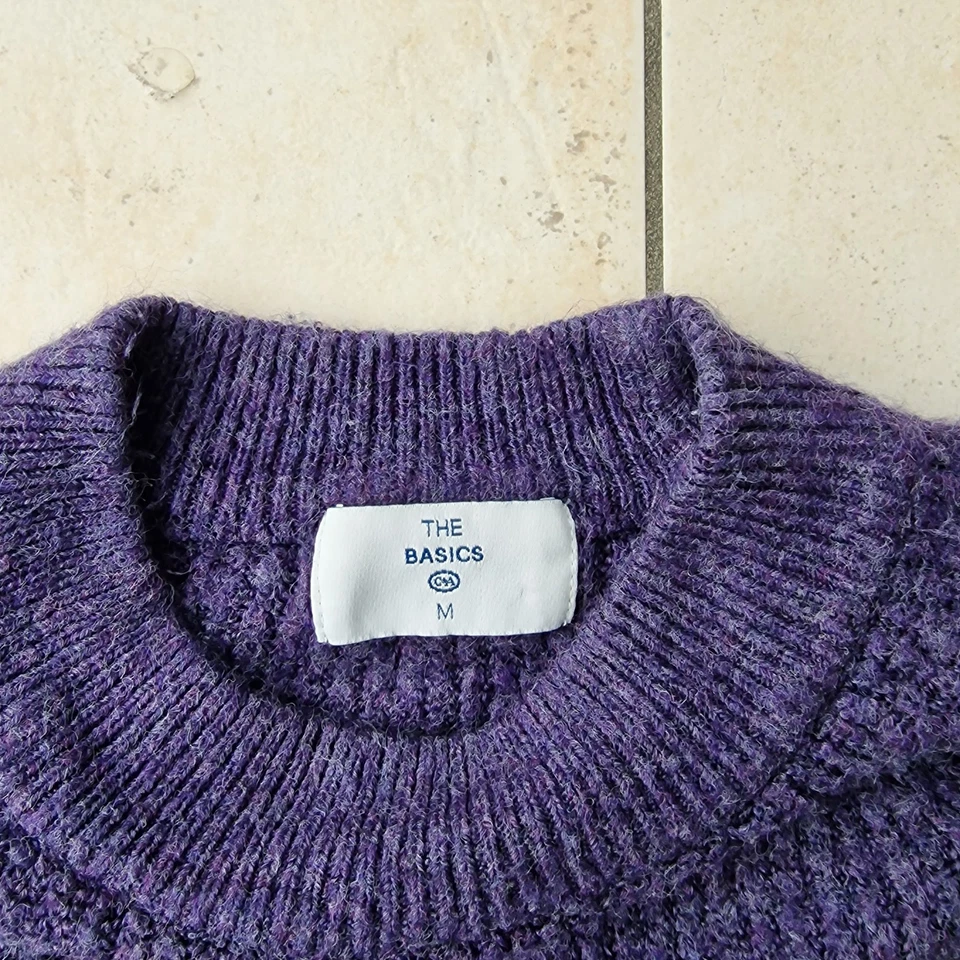 Pulli Set von C&A, M, Strick, grün und lila, langarm - Bild 3 von 4