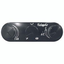 Vintage Air Gen 5 Proline Upgrade 3-knob Oval Horizontal Control Panel Black