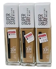 ( LOT OF 3 ) Maybelline SUPER STAY Full Coverage 24Hr Foundation 312 GOLDEN 1oz 