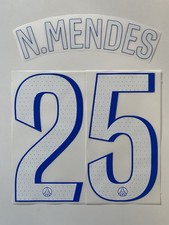 flocage officiel psg N.Mendes 25 Ucl Third 2025/2026 Adulte