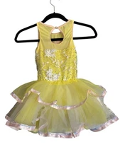 Weissman Girls Dance Costume Tutu SIZE IC  When we have Love Lemon 13656