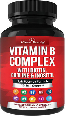 Divine Bounty Super B Complex - All B Including B12, B1, B2, B