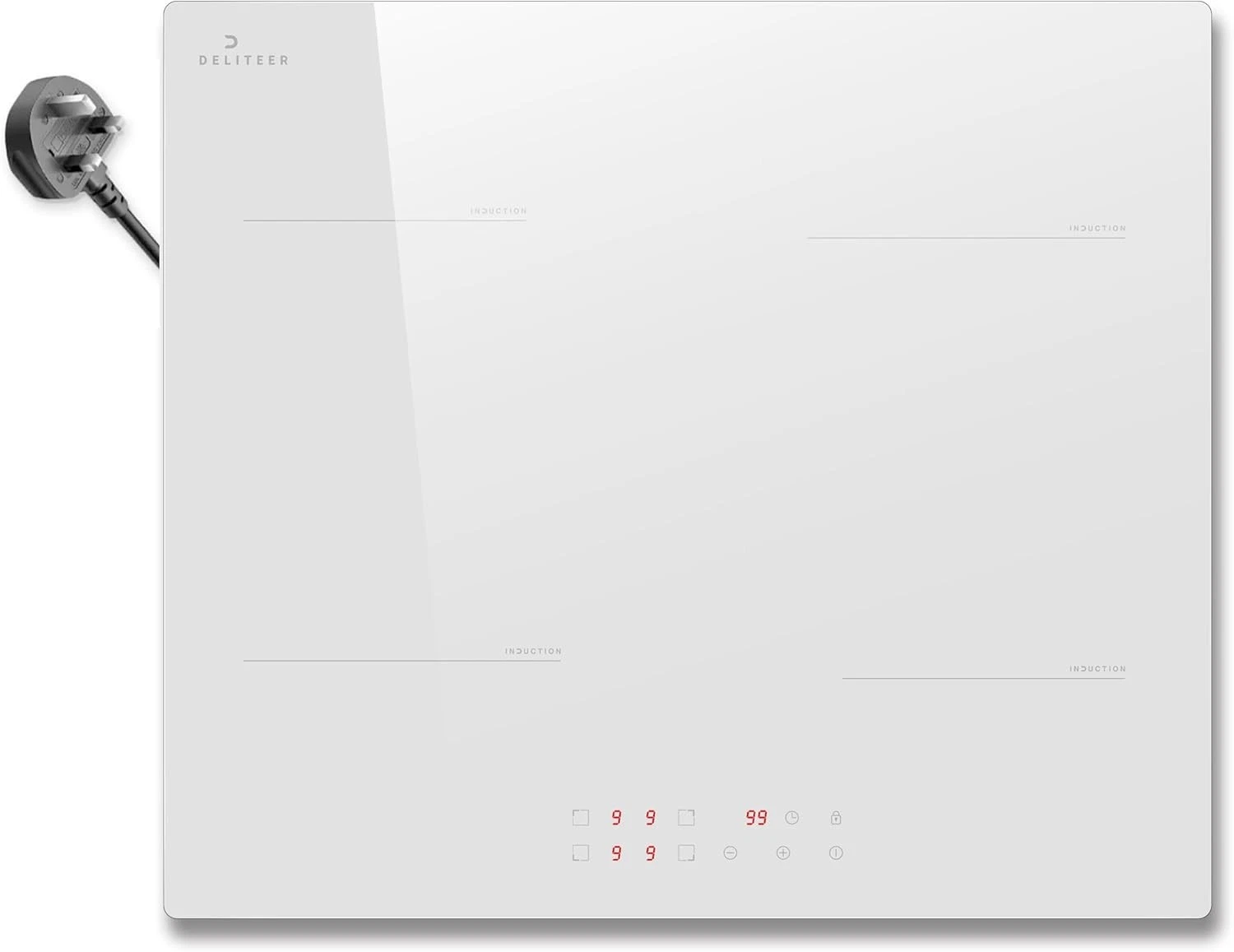 White Induction Hob Plug in DELITEER 2800W Electric Hob 13amp 60cm Induction Hob
Opens in a new wind