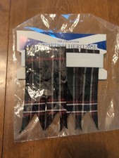 Scottish National Tartan Kilt Hose Flashes for Men NEW