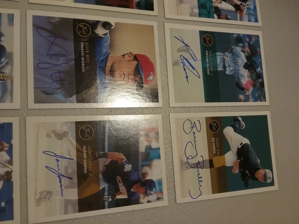 Lote de tarjetas autografiadas de béisbol Just Minors 2000 edición limitada (9) Foto 4 de 4