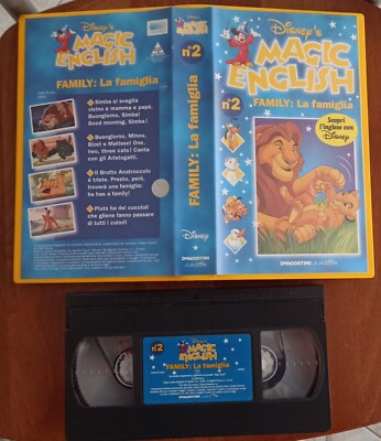 VHS DISNEY MAGIC ENGLISH N. 2 FAMILY: LA FAMILIA VIDEOKASSETTE DE AGOSTINI 1996