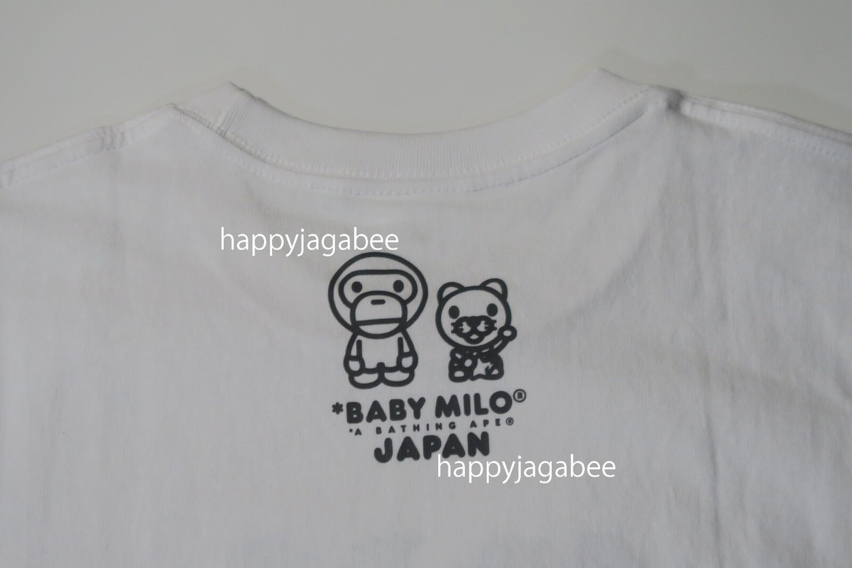 A BATHING APE◆Tシャツ/S/コットン/WHT/baby milo A BATHING APE® Kids Baby Milo Surfing Summer Tee | Bape