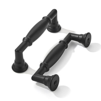 10 Pack 3 Inch76mm Matte Black Cabinet Pulls Heavy Duty Soild Cabinet Handles...