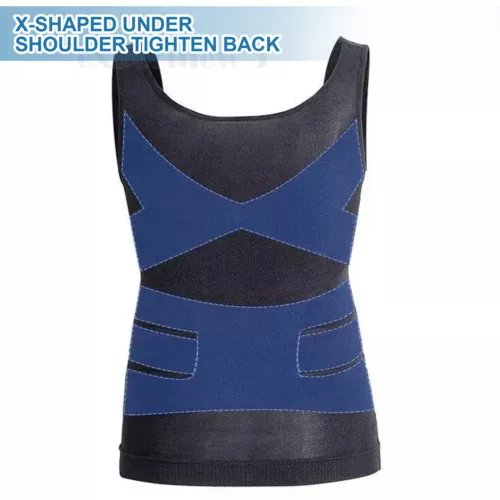 Gynäkomastie Compress Tanktop Männer Abnehmen Body Shaper Weste Bauchweg Shirt - Bild 13 von 26