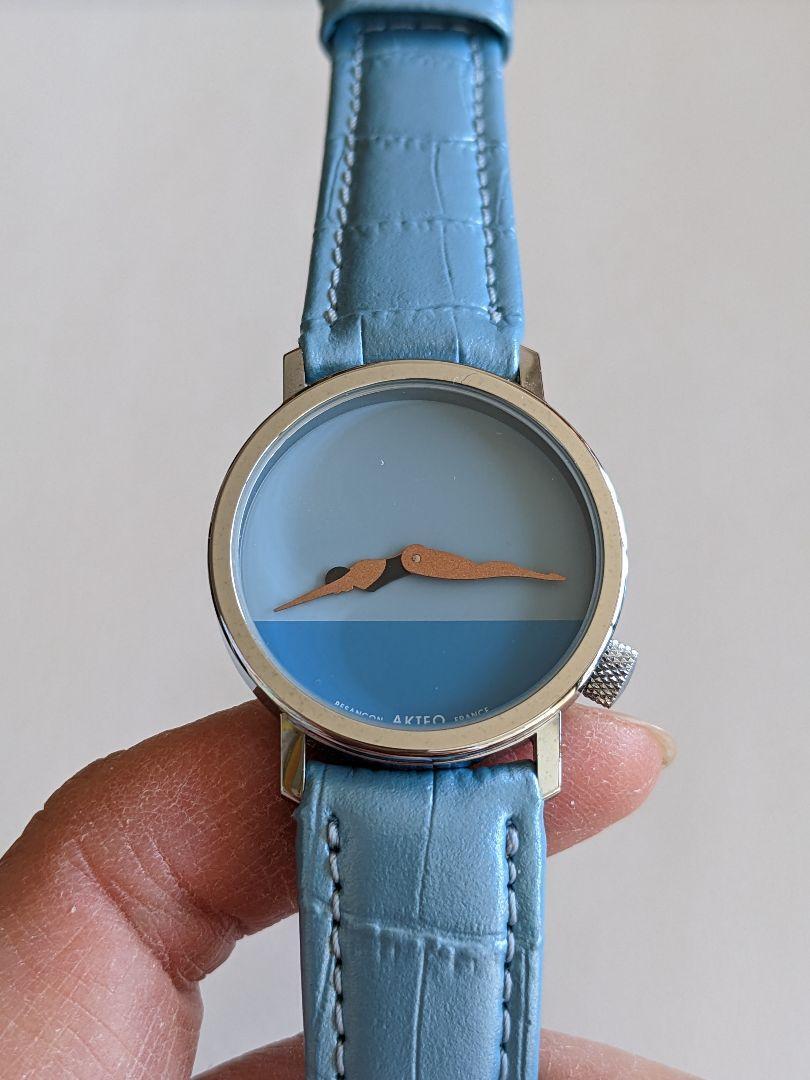 AKTEO Watch Quartz Women's Sky Blue Vintage Antique present AKTEO Watch Quartz Women's Sky Blue Vintage Antique present
