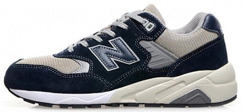 New Balance 580 Jacquard RevLite Gray Navy Mens Retro Classic