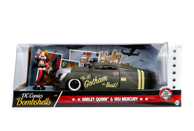 DC Comics Bombshells 1951 Mercury w Harley Quinn Figure Jada