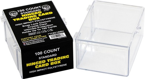 (5) TCBS100H Trading Card Hinged Boxes Ultimate Protection Crystal Clear NEW - Picture 2 of 4