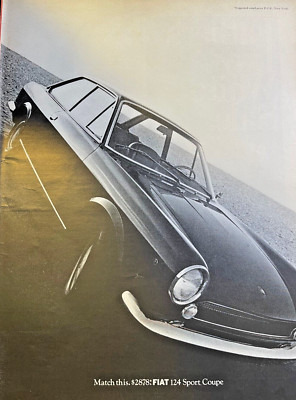 1968 Magazine Advertisement Fiat 124 Sport Coupe