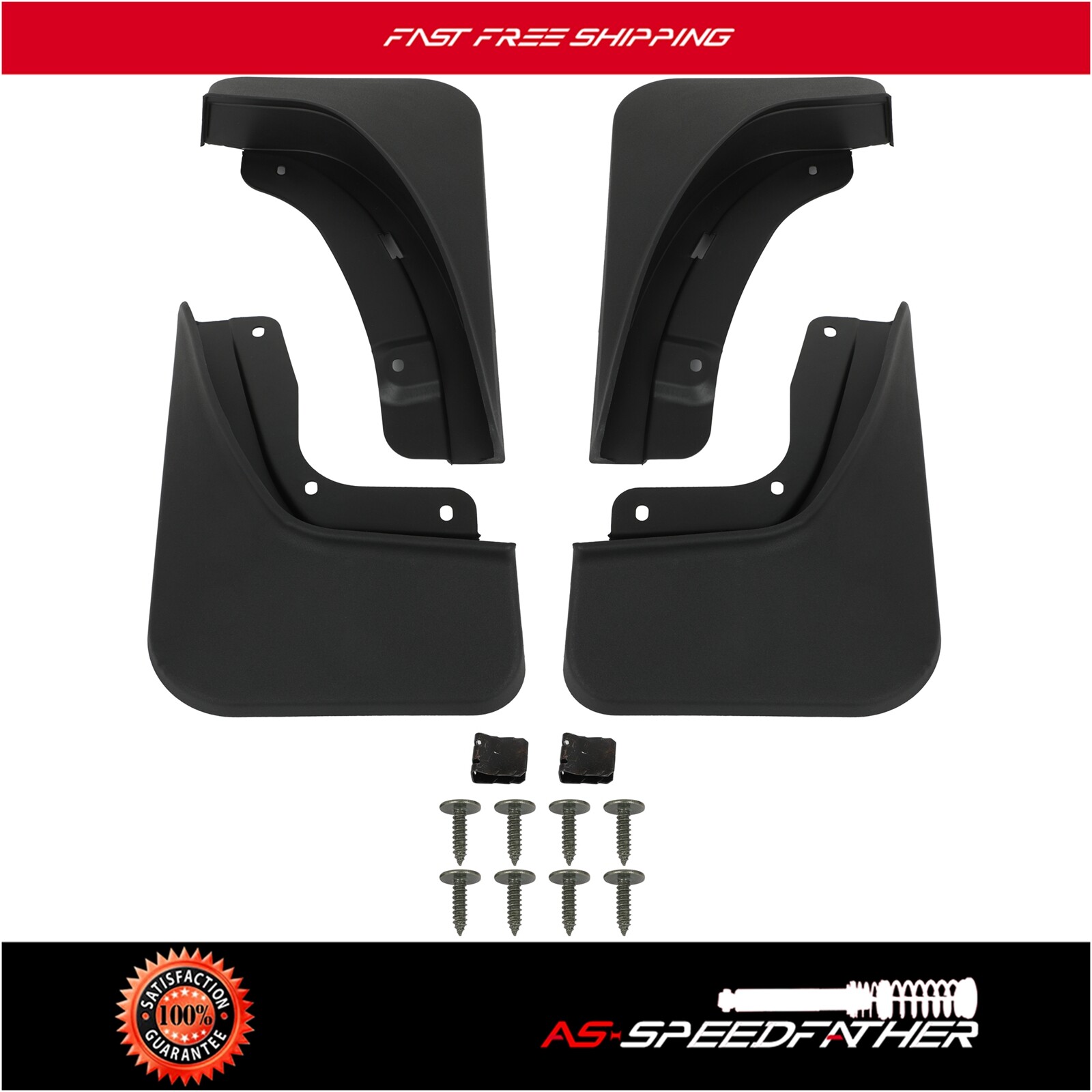 2022-2023 Jeep Grand Cherokee L Mud Flaps Splash Guards with Screws-image
