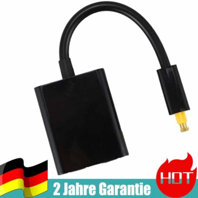 PP Toslink Splitter 1 in 2 Out Optischer Digital Audio Optisches Kabel Verteiler