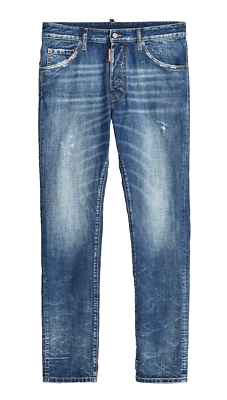 Dsquared2 Jeans Cool Guy Jean Tapered Fit Slim Vintage Denim Icon 