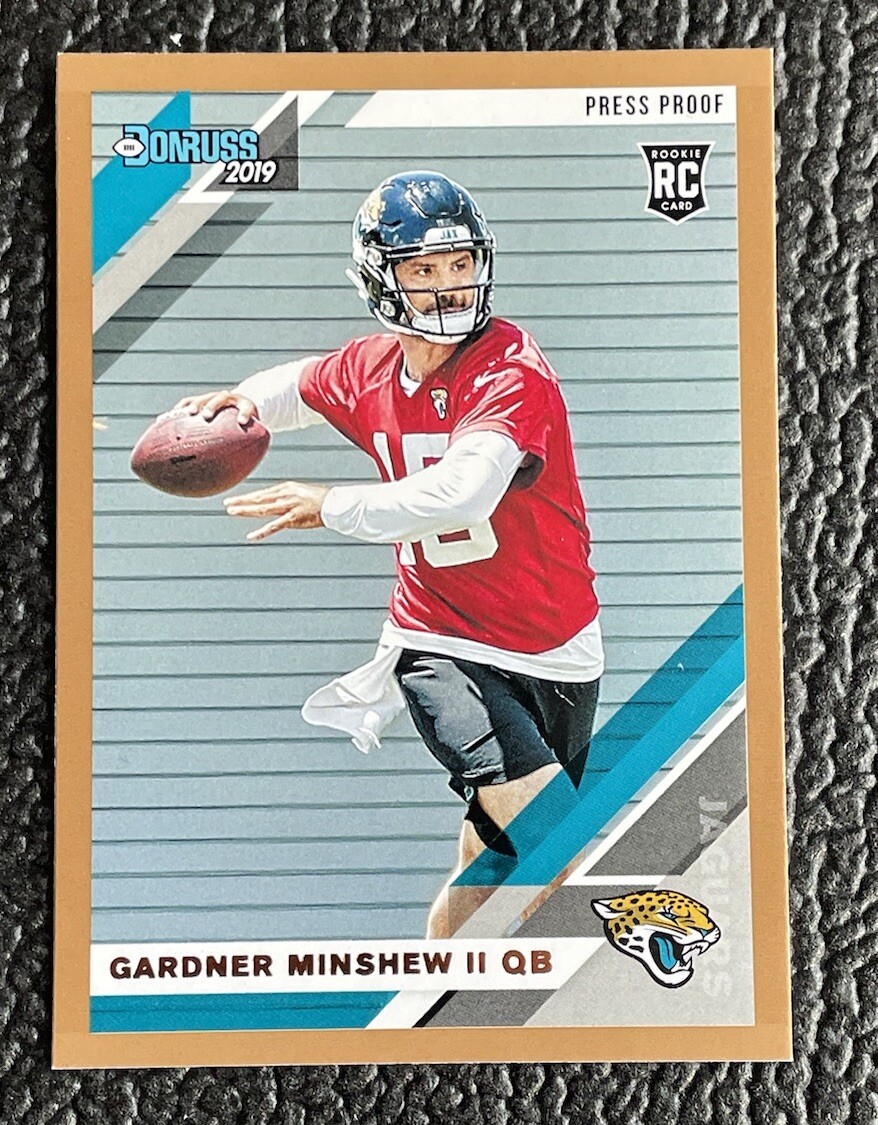 🔥GARDNER MINSHEW II 2019 DONRUSS PRESS PROOF BRONZE ROOKIE CARD!🔥CHIEFS!