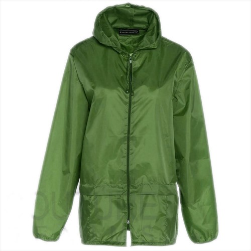 Kids Boys Girls Lightweight Rain Jacket Coat Hooded Pac A Way Showerproof Mac - Picture 8 of 8