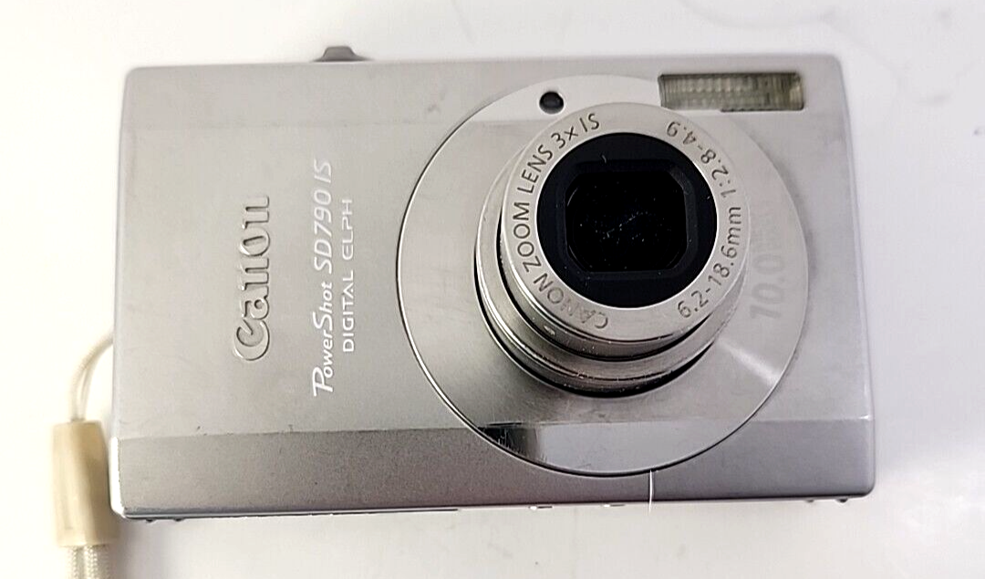 Canon PowerShot SD790 IS Digital ELPH Camera 10MP Silver Works