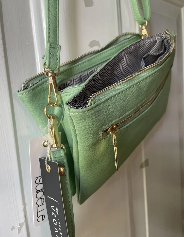Bolso de Mano Isabelle PETA Apto para Veganos Como Nuevo G Con Acentos Dorados Nuevo con Etiquetas Foto 4 de 4