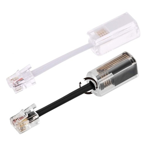 RJ9 4P4C Phone Cord Untangler 360 degree Head Rotating Telephone Cable Detangler