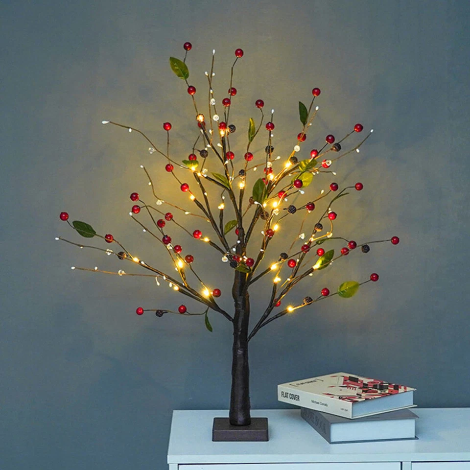 24-LED Bonsai Light Fairy Tree Branch Table Desk Night Lamp Christmas Decor Gift - image 2 of 4
