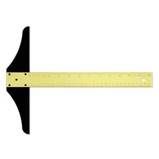12-inch Standard Aluminum T-Square for Art Framing & Drafting Gold