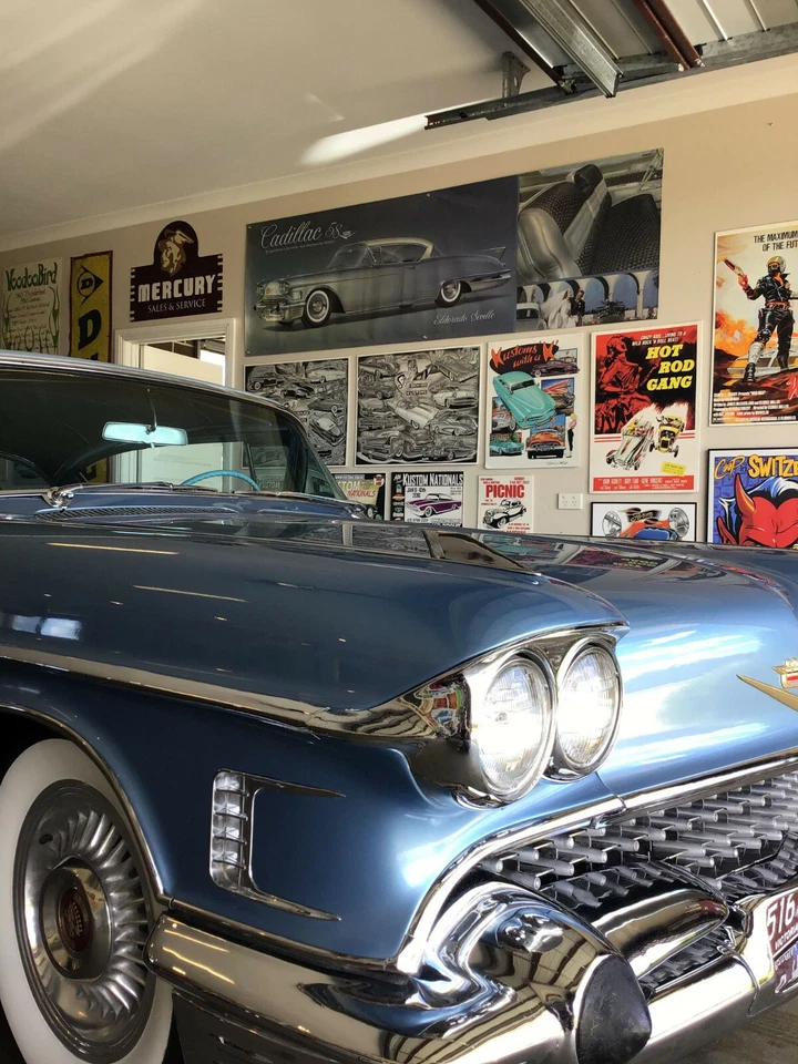 1963 Cadillac SIXTY-TWO Sedan Dealer Garage Banner Coupe Caddy Deville  - Image 3 of 3