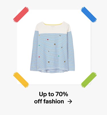 Up to 70% off fashion