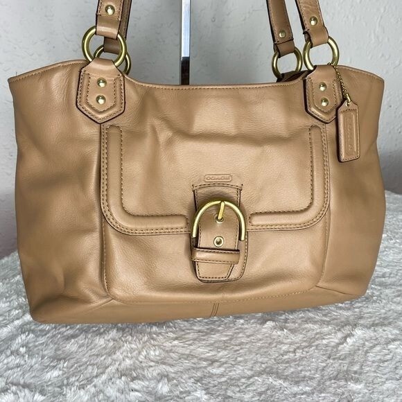 COACH キャンベル レザー ベル キャリーオール COACH Campbell Leather Belle Carryall Tote Bag satchel handbag