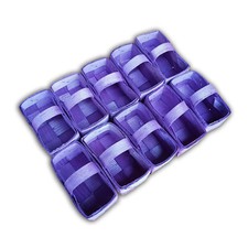 Wooden Small Baskets, Set of 10, Handmade from pine shavings, In Purple Colour