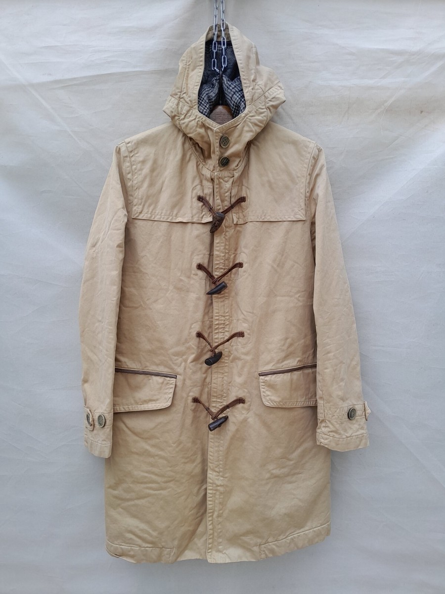 Thomas Burberry Duffle Coat Mens Medium Check Lining Made in Thomas Burberry Duffle Coat Mens Medium Check Lining Made in